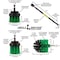 Drill Brush Power Scrubber By Useful Products 7 in W 5 in L Brush, Green G-542OMS-2L-7X-QC-DB - alternate 7